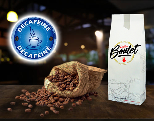 Café décaféiné grain