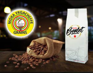 Café grains Moka Yrgacheffe Grains Café Café Boulet