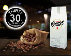 Mélange Thirty Grains de café et paquet de café Didier Boulet