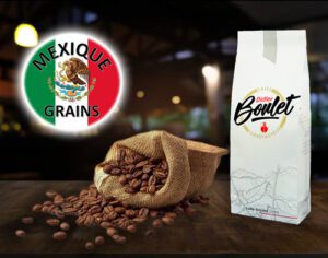 Mexique Grains de café et paquet de café Didier Boulet