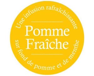 BOITE ET INFUSION etiquette pomme fraiche