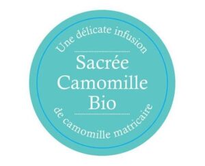 BOITE sacrée camomille bio etiquette