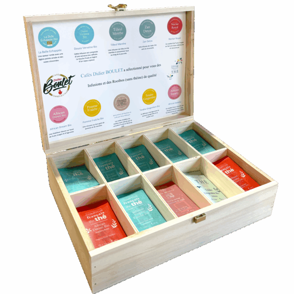 Coffret de sachets d'infusions et rooibos