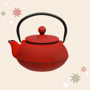 Théière en fonte DOTS rouge