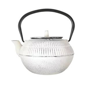 Théière en fonte graphic ivoire