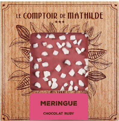 Tablette  chocolat Ruby meringue – 80g Gourmandises Café Boulet