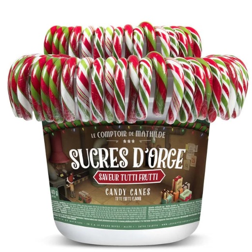 Sucre d’Orge assortissement de Noel saveur Tutti Frutti – 40g Gourmandises Café Boulet