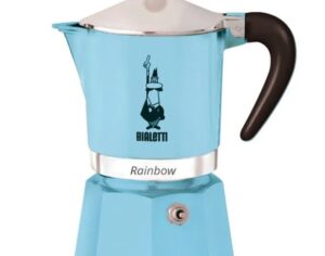 Cafetiere Italienne tasses Rainbow bleue