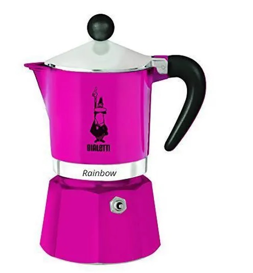 Cafetière Italienne 3 tasses Rainbow Fuchsia Cafetière italienne Café Boulet