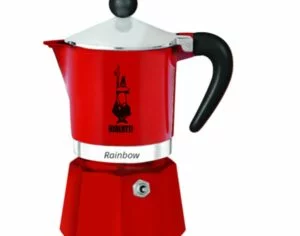 Cafetiere Italienne tasses Rainbow rouge