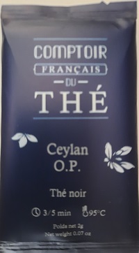 Sachet Thé Noir Ceylan O.P. individuel Boite sachet Café Boulet 2