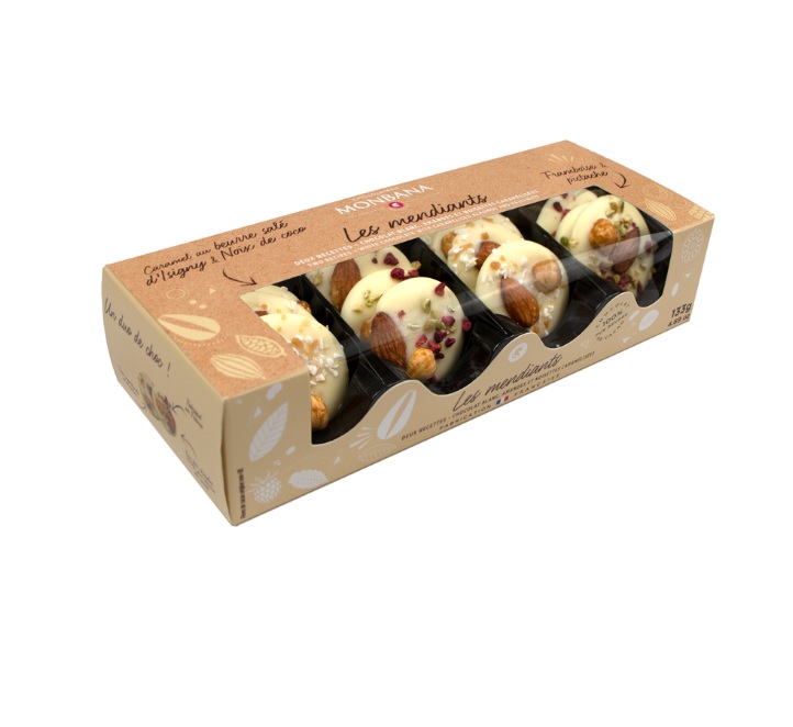 Mendiants Monbana Duo Blanc 133g Gourmandises Café Boulet