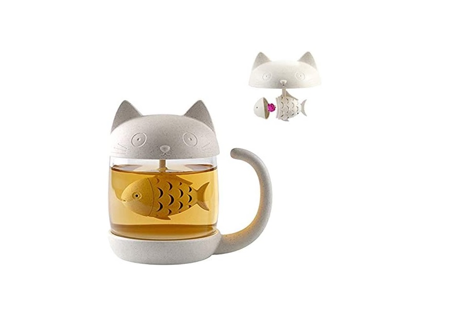 Tasse à thé en verre chat Accessoires Thés Café Boulet 2