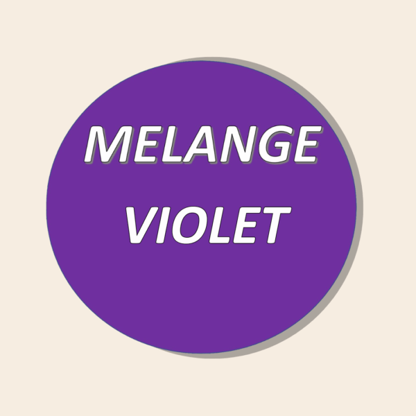 Étiquette, mélange violet. Un assemblage de cafés robusta et arabica.