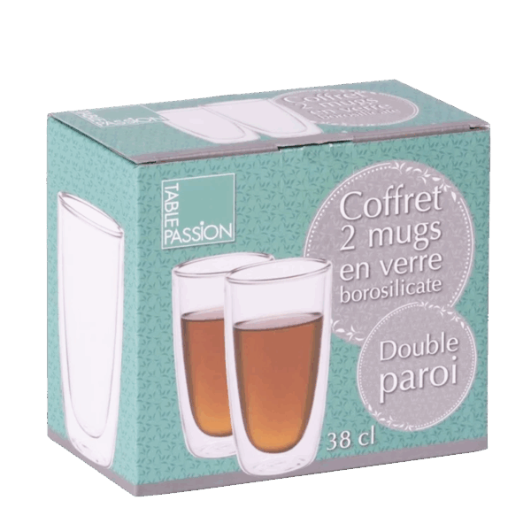 Coffret de 2 mugs double paroi 38cl – Image 2
