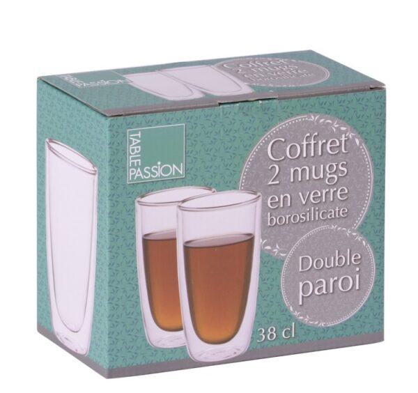 Coffret de 2 mugs double paroi 38cl – Image 2