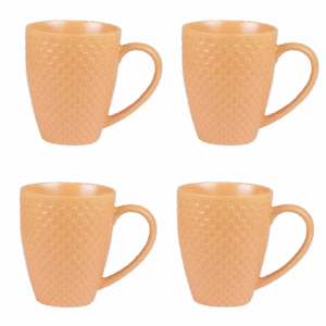 Coffret de 4 mugs Snow safran 35cl