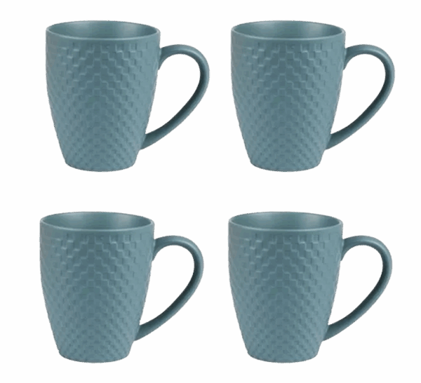 Coffret de 4 mugs Snow blue 35 cl