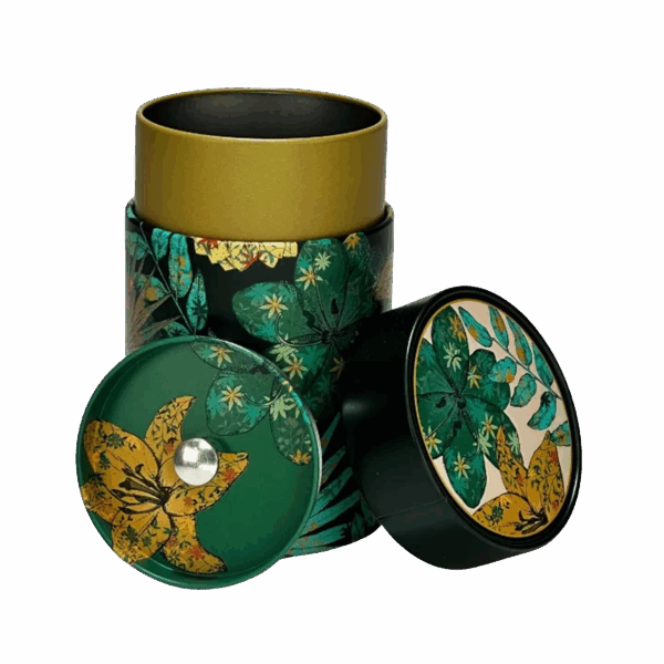 Boîte à thé Rustic Flower Green 150g