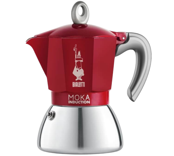 Cafetière Italienne Moka induction 6 tasses rouge