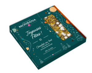 Tablette “Joyeuses Fêtes” Chocolat Lait Maïs Grillé 85g Coups de cœur Café Boulet