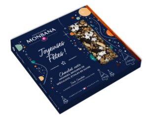 Tablette “Joyeuses Fêtes” Chocolat Noir Amandes & Spéculoos 85g Coups de cœur Café Boulet