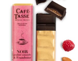 Barre de chocolat Noir & praliné Framboise Gourmandises Café Boulet