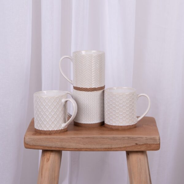 Coffret 4 Mugs Jaspe 35cl Beige – Image 3