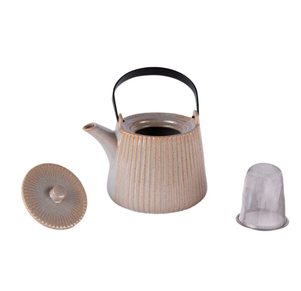 Théière Tiao 1L Beige avec filtre – Image 2