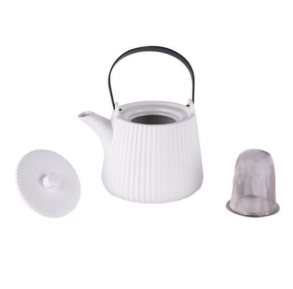 Théière Tiao 1L Blanc avec filtre – Image 2