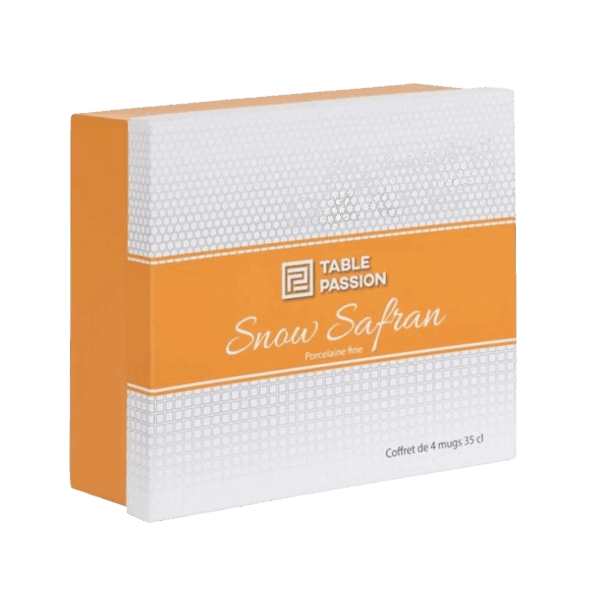Coffret de 4 mugs Snow safran 35cl – Image 2