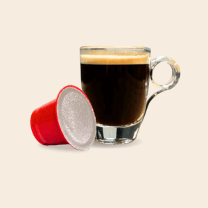 Capsule remplie de notre café Mélange Suprême 100% arabica.