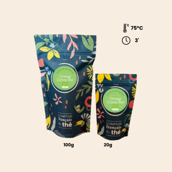 Thé Vert Orange Citron Bio – Image 3