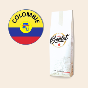 Paquet de café Colombie signé Cafés Didier Boulet.