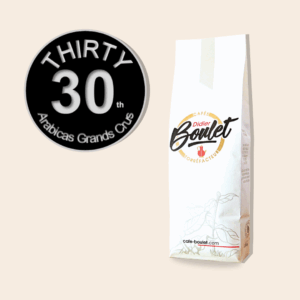 Paquet de café Thirty signé Cafés Didier Boulet. Un café puissant, 100% arabica.