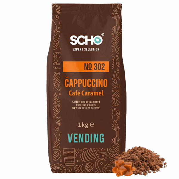 Sachet de cappuccino café caramel en format 1kg.