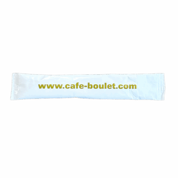 Buchette individuelle de sucre blanc.