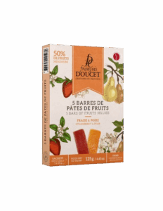 5 Barres de Pâtes de Fruits Fraise & Poire - 125g