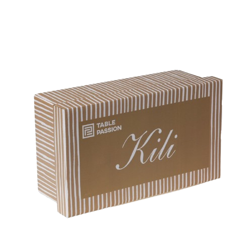 Boîte contenant 4 mugs de 40cl Bas Kili de la marque Table Passion.