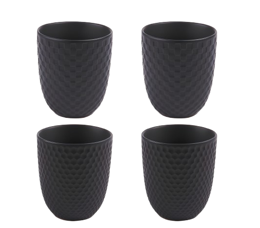 Coffret 4 gobelets Snow Black 20cl