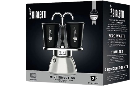 Set Mini Induction + 2 tasses noires Bialetti – Image 2