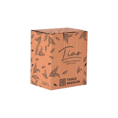 Boîte contenant une tisanière de 47cl Tiao de la marque Table Passion.