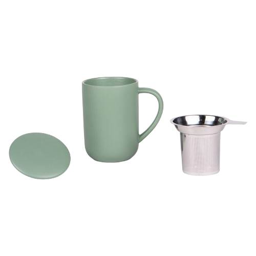 Tisanière de 47cl Uno amande mat de la marque Table Passion avec son infuseur.