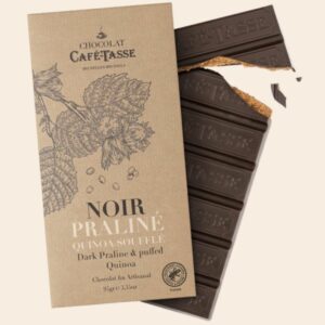 Tablette de Chocolat Noir au Praliné Noisettes & Quinoa Soufflé - 95g